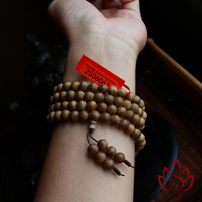 Vòng Trầm Hương 108 Hạt | 7 Ly | Trầm Tốc Kiến Tự Nhiên Lâu Năm